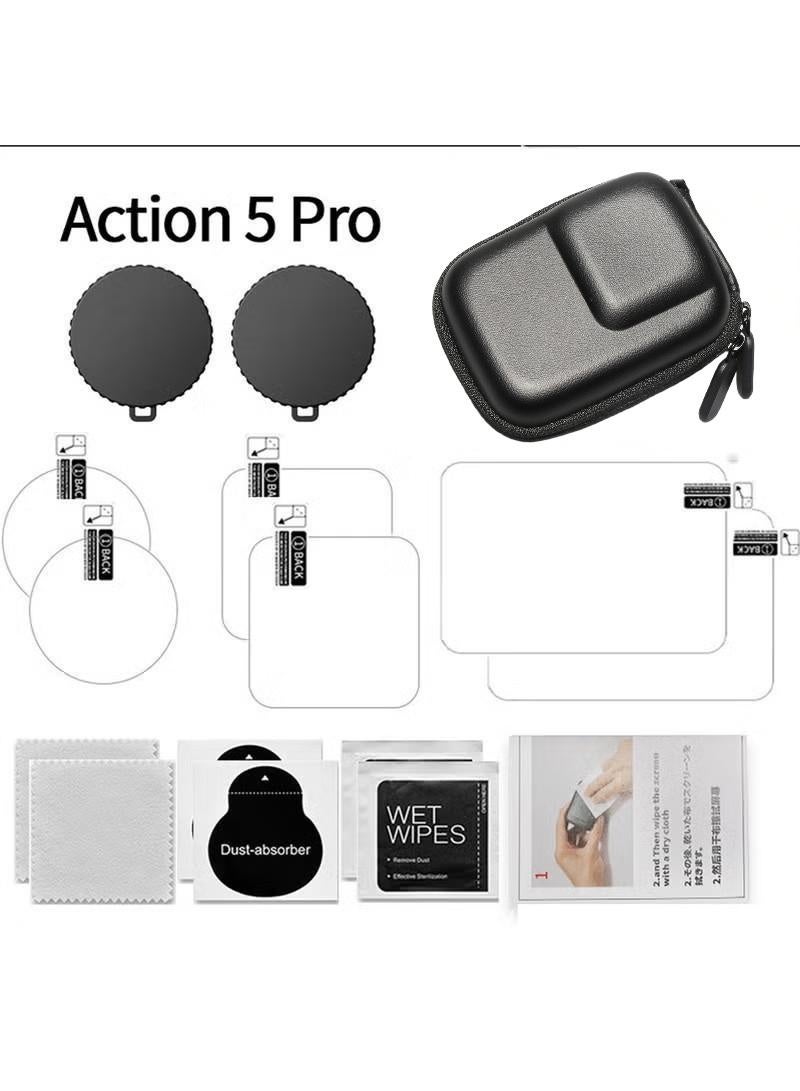 مجموعة ملحقات DJI Osmo Action 5 Pro، تتضمن غطاء حماية للشاشة وغطاء عدسة من السيليكون، مقاوم للخدش والصدمات. - Image 5